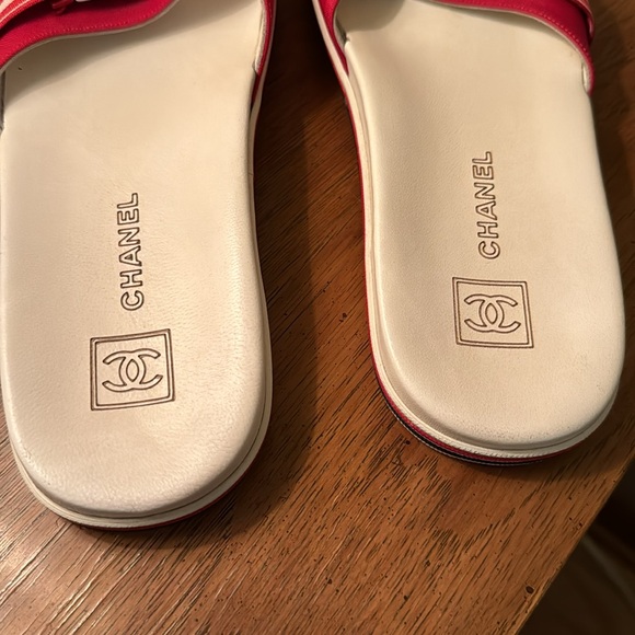 Authentic Chanel Logo Mules - Picture 2 of 9